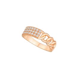 KStyle Diamonds and Linked Rose Gold Ring