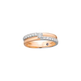 Celestial Dual-tone Diamond Wedding Ring