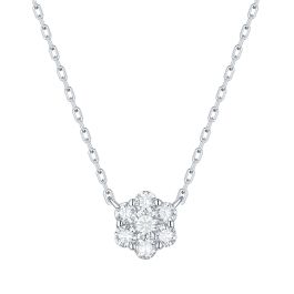 Floral Lab-Grown Diamond Necklace
