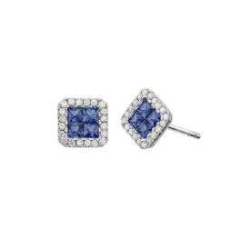 BLUE SAPPHIRE FLOWER EARRING