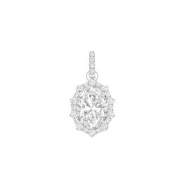 Oval Lab-Grown Diamond Pendant