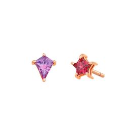 Amethyst & Rhodolite Earrings