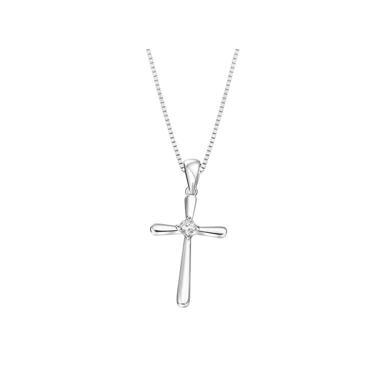 white gold cross pendant