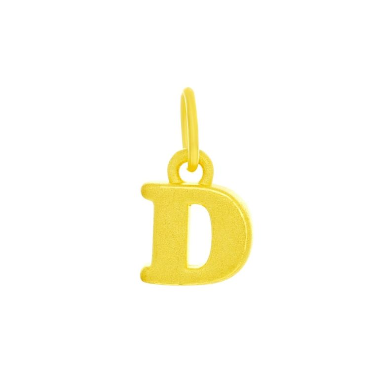 gold d pendant