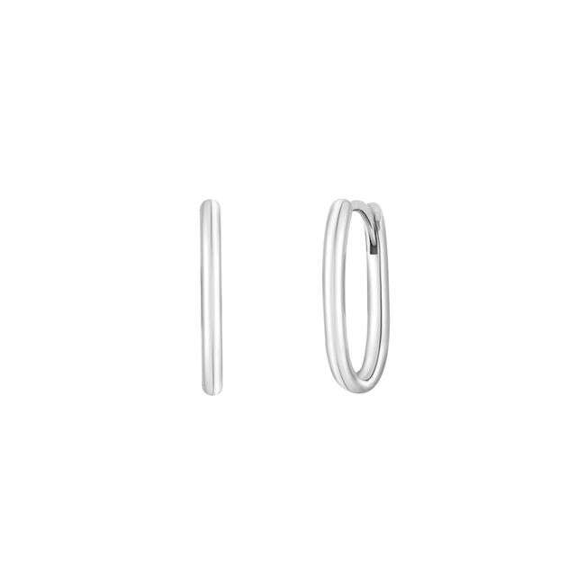 White Gold Hoop Earrings