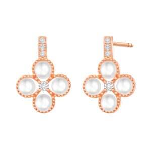 Radiant Pearl Blossom Earrings
