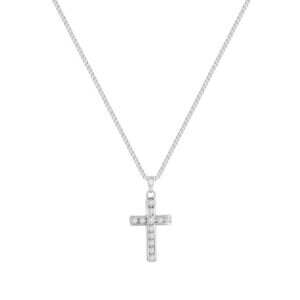 White Gold Cross Pendant