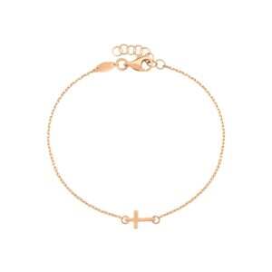 Rose Gold Cross Bracelet
