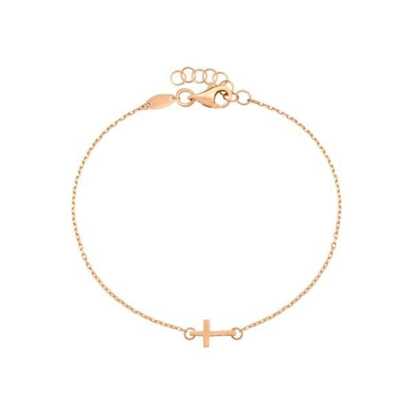 Rose Gold Cross Bracelet