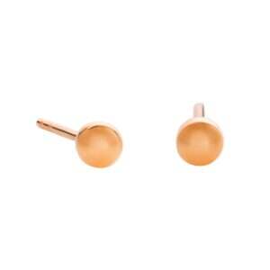Rose Gold Round Earrings