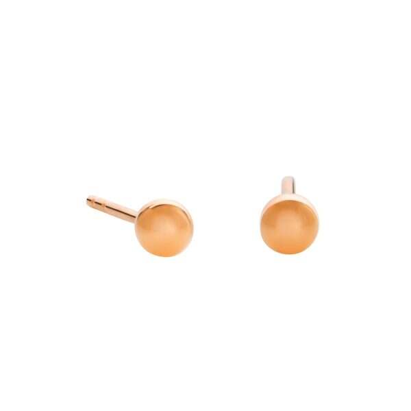 Rose Gold Round Earrings