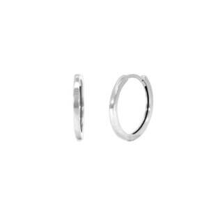 White Gold Hoop Earrings