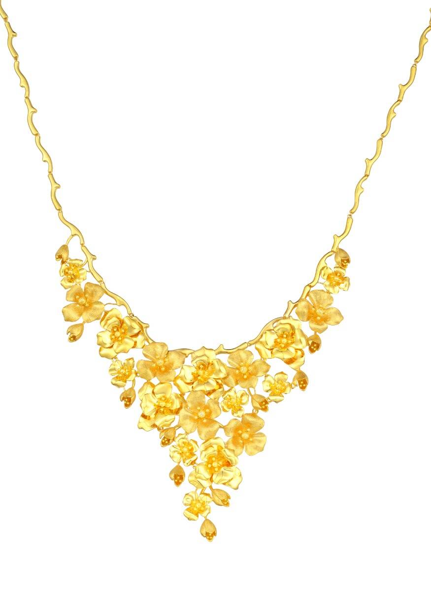 Hydrangea Blossoms Necklace