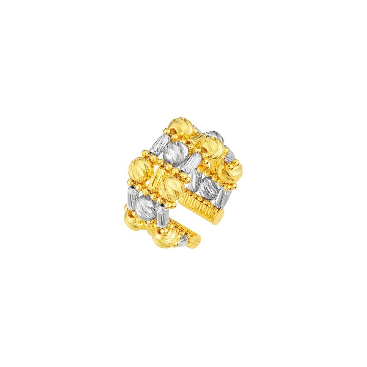 Two-Tone Beaded Ring