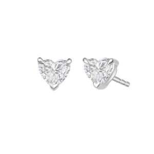 Lab-Grown Diamond Dazzling Heart Earrings