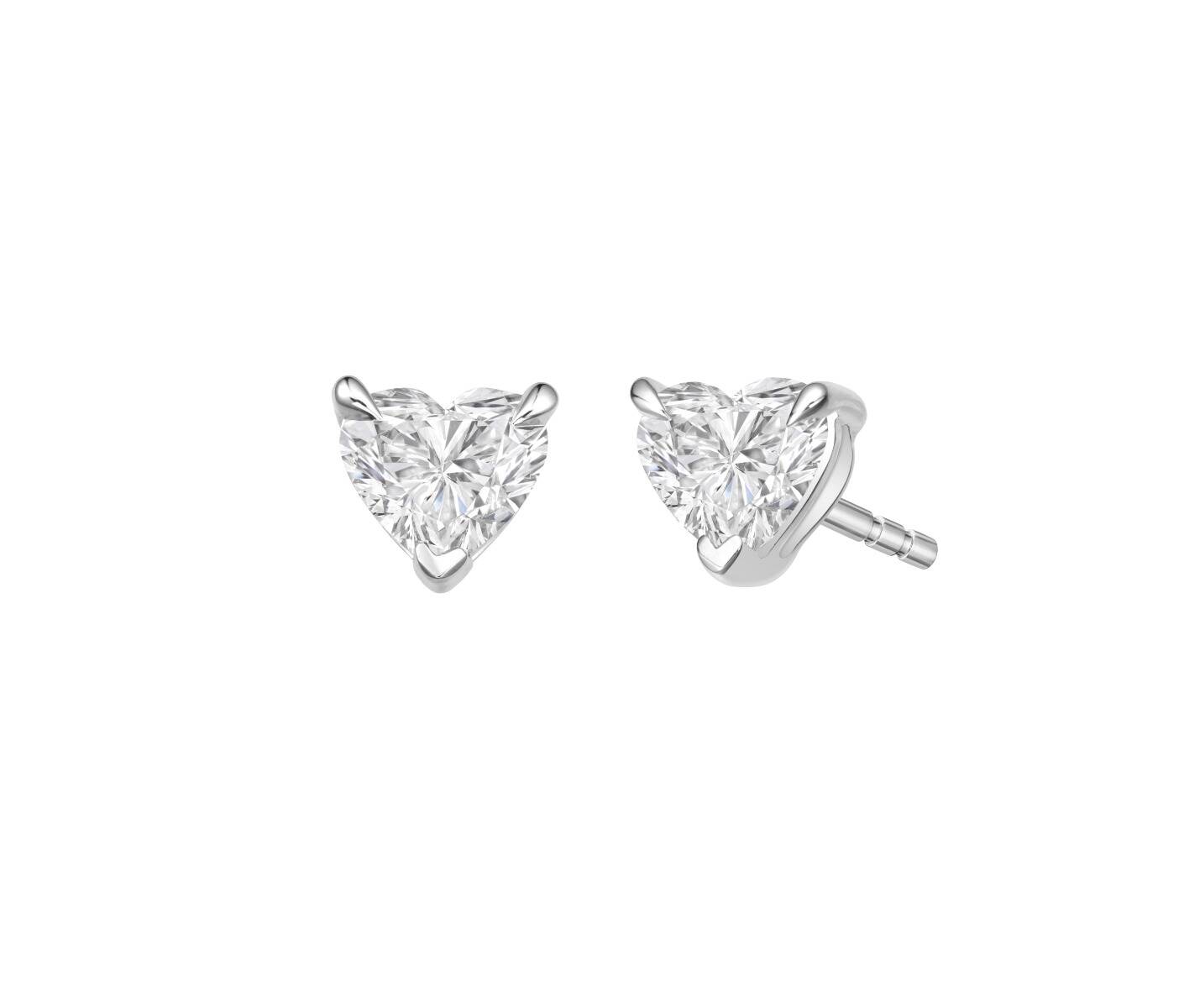 Lab-Grown Diamond Dazzling Heart Earrings