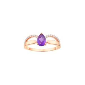 Rose Gold Amethyst Ring