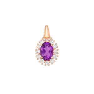 Amethyst Rose Gold Pendant