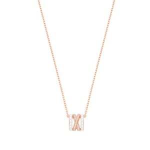 Rose Gold Entwined Diamond Necklace