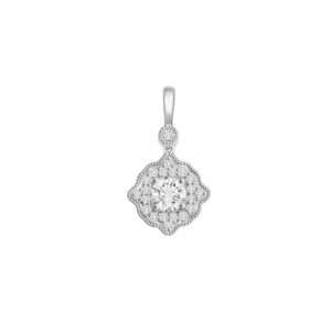 Lab-Grown Diamond White Gold Pendant