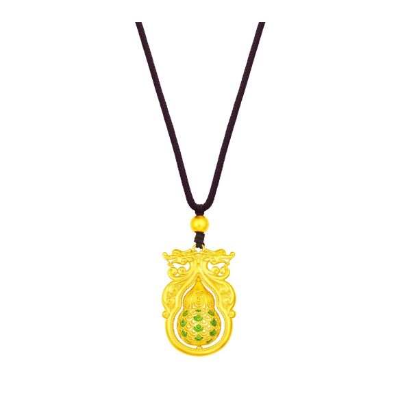 Gu Fa Jin Double Dragon Necklace