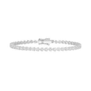 Lab-Grown Diamond White Gold Tennis Bracelet