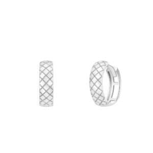 White Gold Hoop Earrings