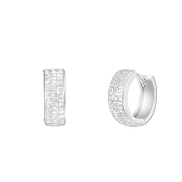 White Gold Hoop Earrings