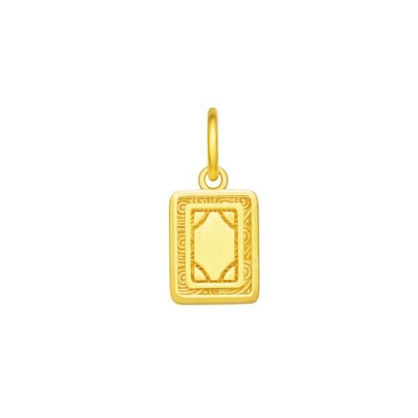 White Dragon Mahjong Tile Pendant