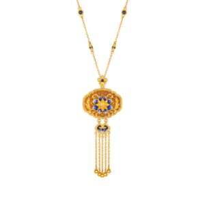 Gu Fa Jin Qing Hua Blossoms Necklace