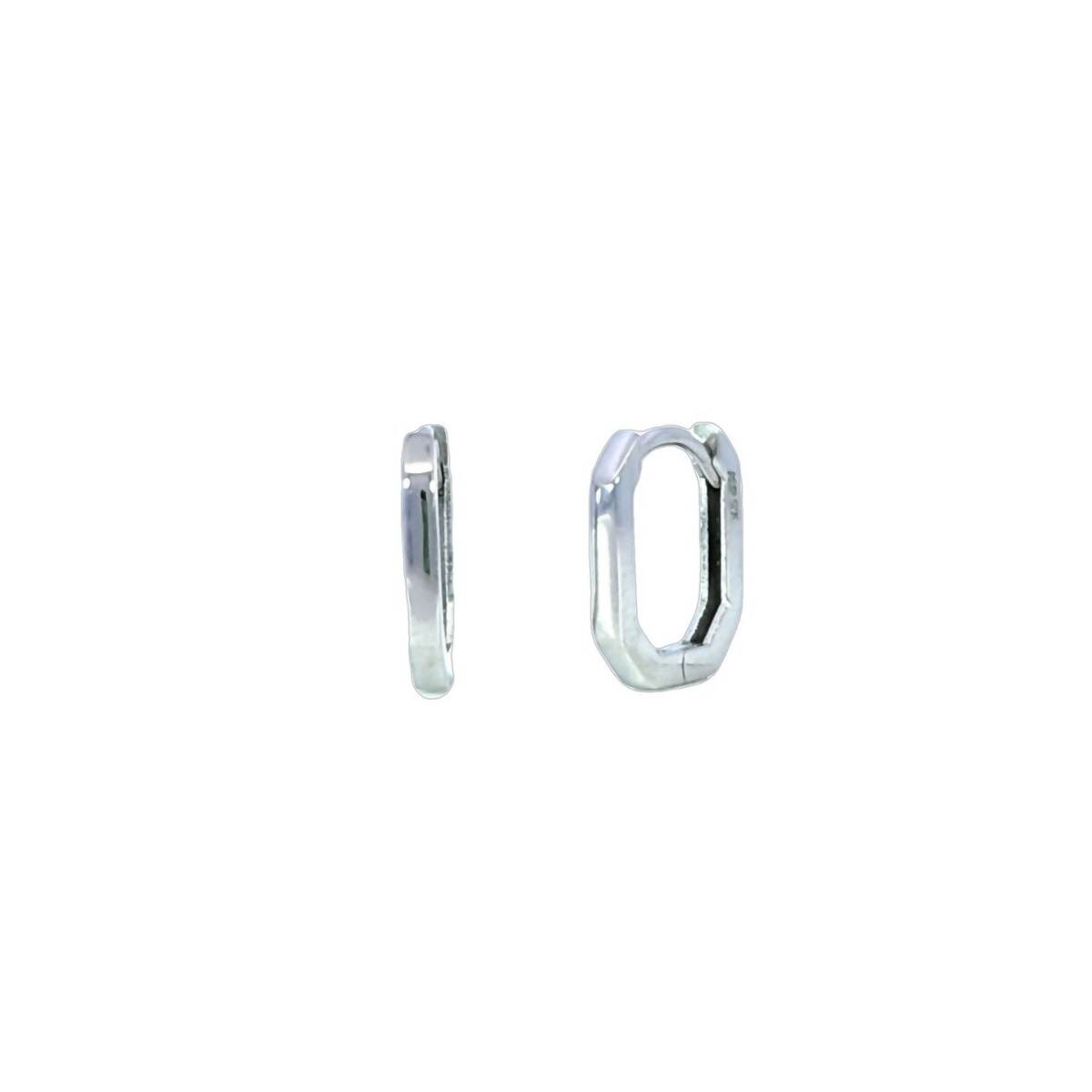 White Gold Hoop Earrings