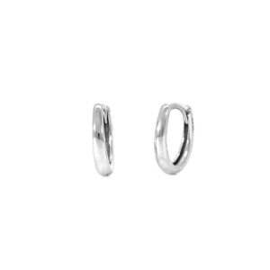 White Gold Hoop Earrings