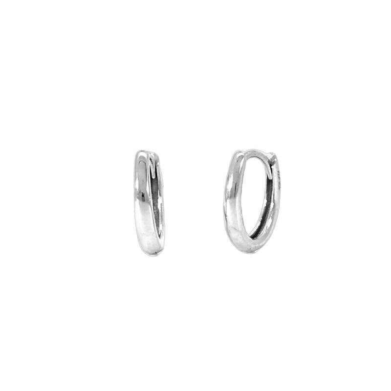 White Gold Hoop Earrings