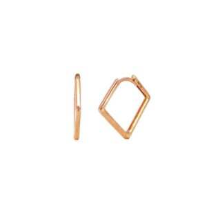 Rose Gold Diamond Hoop Earrings