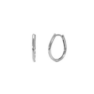 White Gold Hoop Earrings
