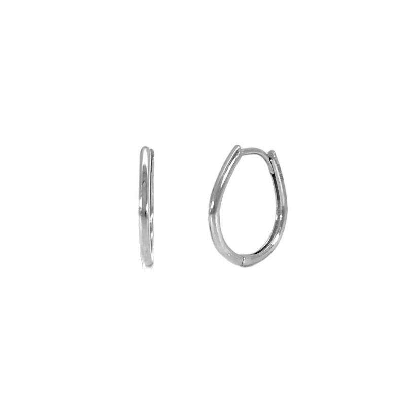 White Gold Hoop Earrings