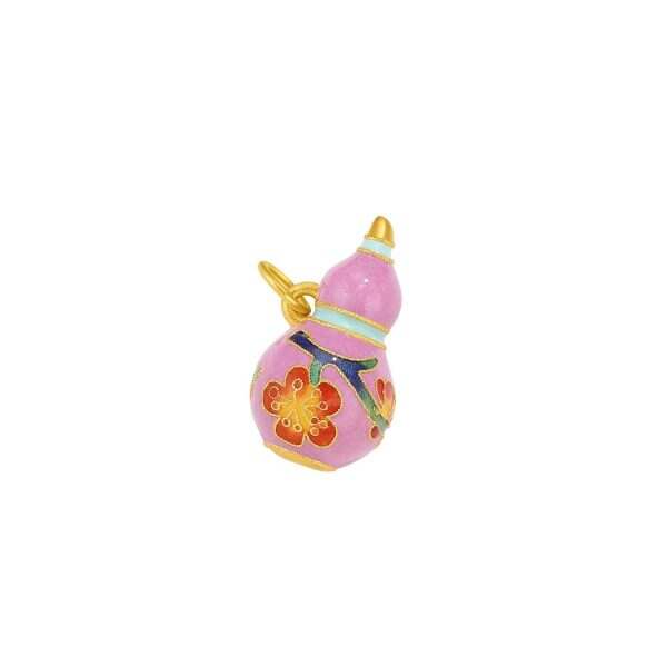Gu Fa Jin Plum Blossom Gourd Pendant [January]