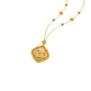 Gu Fa Jin Lotus Eternal Necklace
