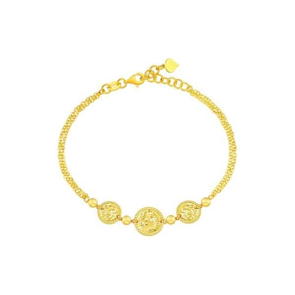 Sequin Dual Link Bracelet in 999 Gold