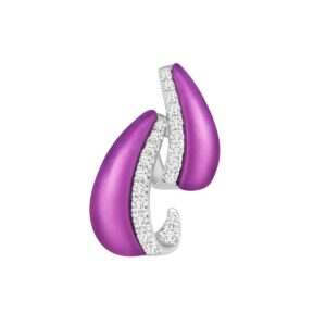 Diamond White Gold Ribbon Twists Pendant