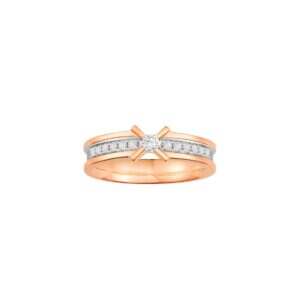 Celestial Star Lovers Wedding Band with Pave Diamonds