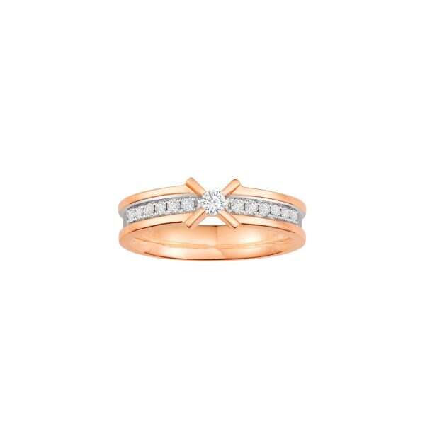 Celestial Star Lovers Wedding Band with Pave Diamonds