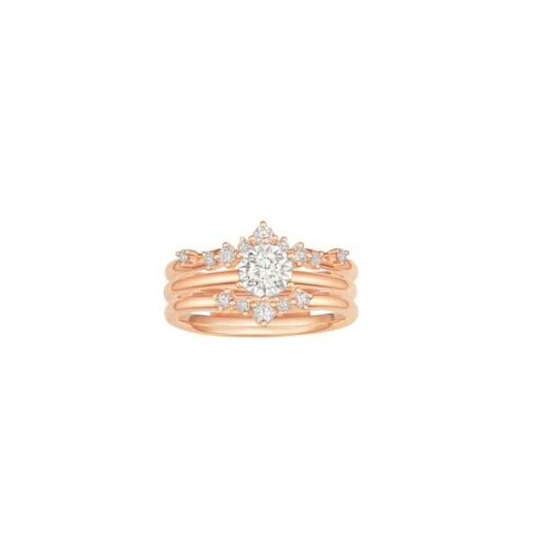 Rose Gold Love Diamond Jacket Ring