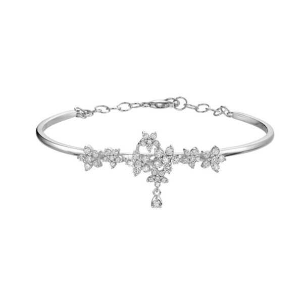 Floral Diamond Bangle