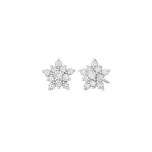White Gold Star Earring