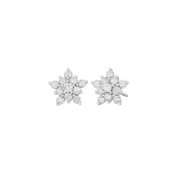 White Gold Star Earring