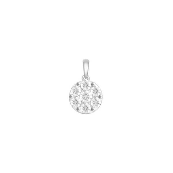 Lab-Grown Diamond Round Cluster Pendant