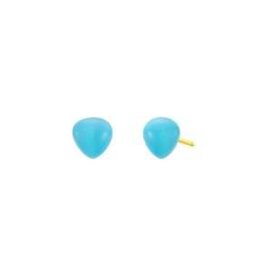 9K Yellow Gold With Pastel Enamel Earrings