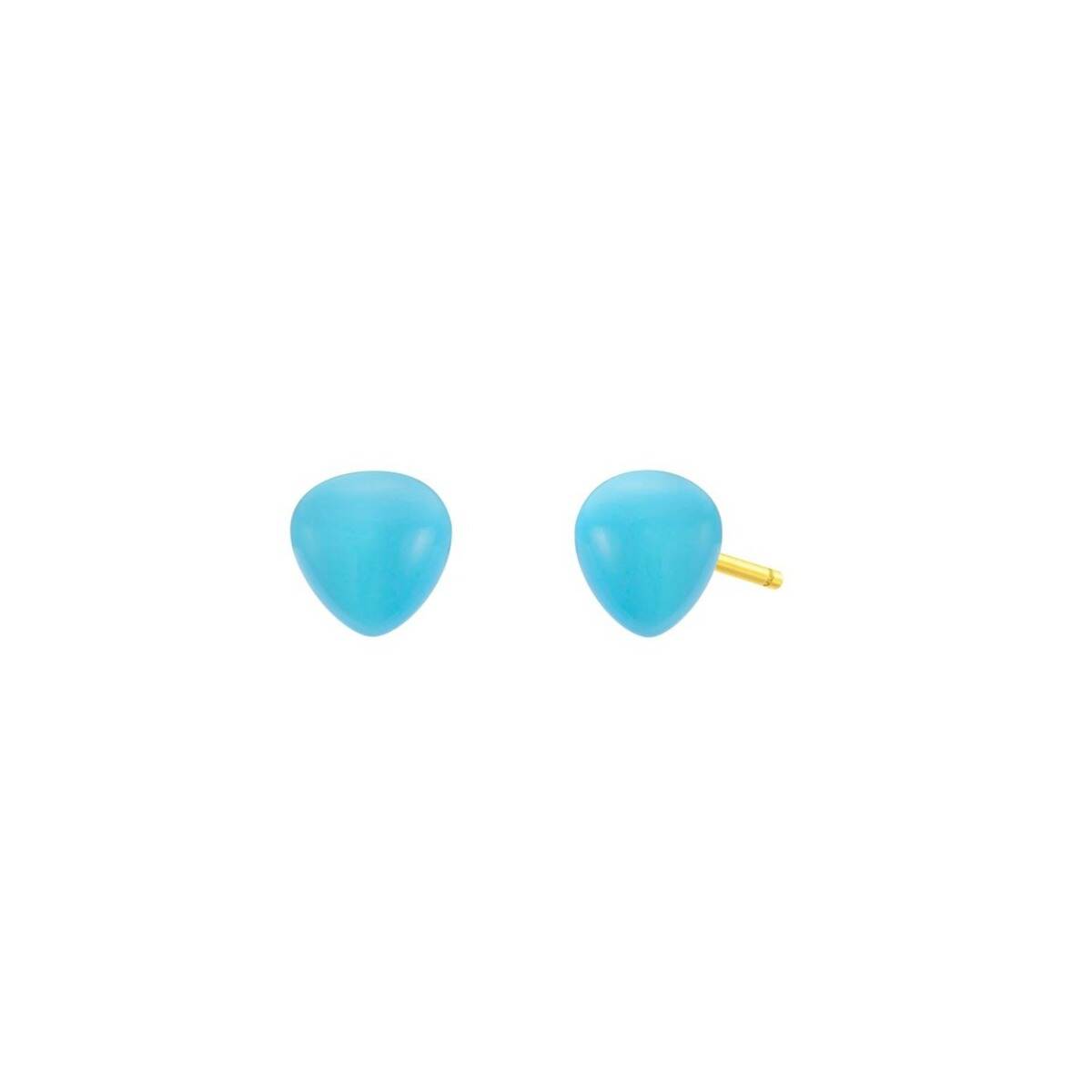 9K Yellow Gold With Pastel Enamel Earrings