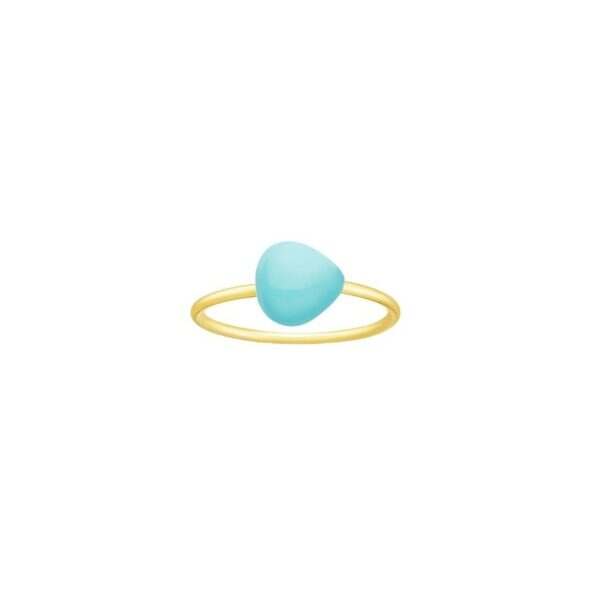 9K Yellow Gold with Pastel Enamel Ring